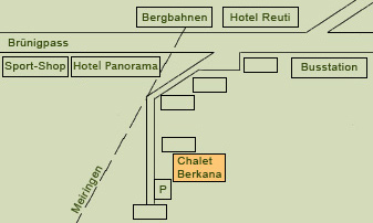 Guesthouse Chalet Berkana, location plan